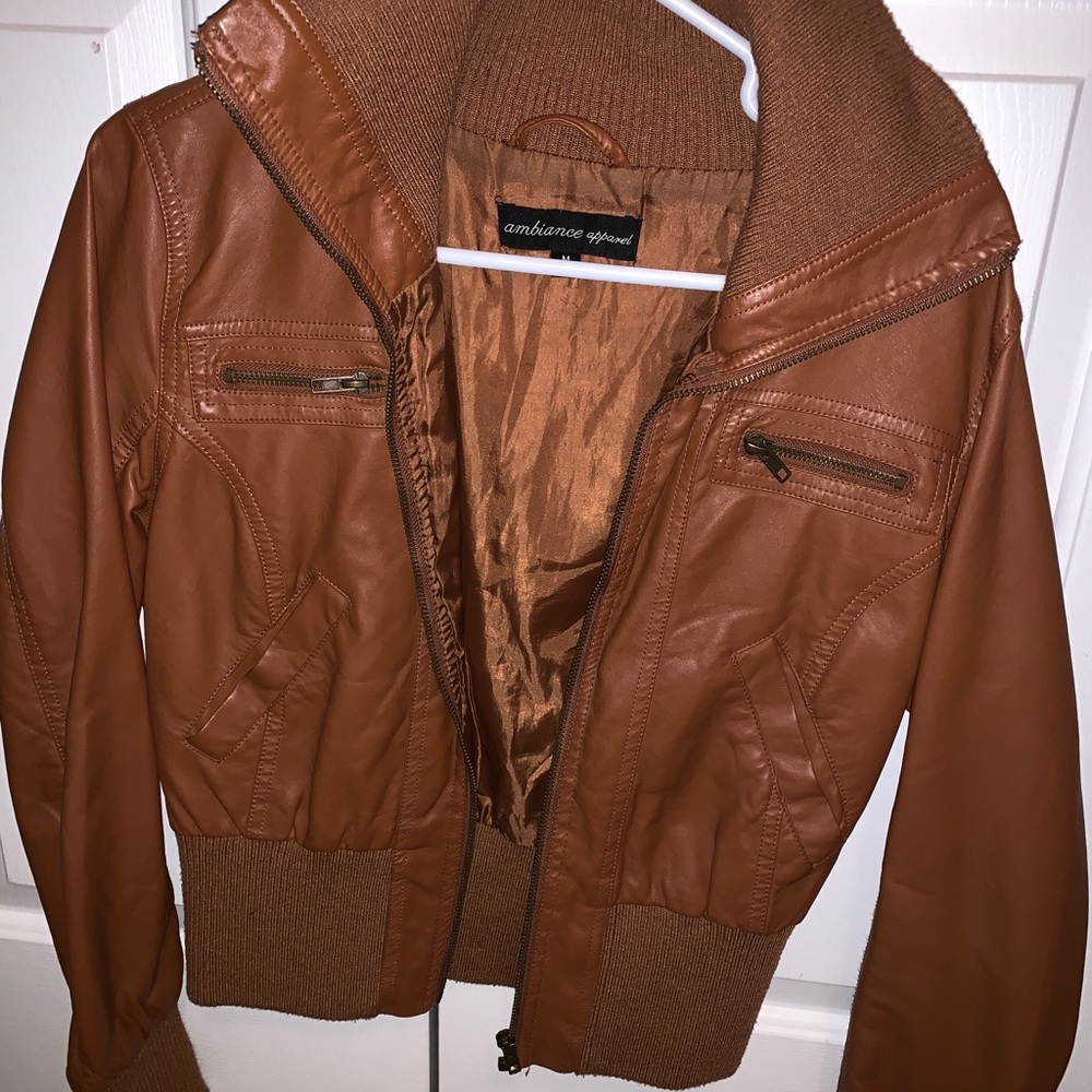 Leather woman’s coat